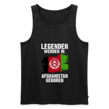 Afghanistan Afghane Afghanisches - Männer Premium Bio Tank Top - Schwarz - Vorne - AI Model Male 178 light (178cm)