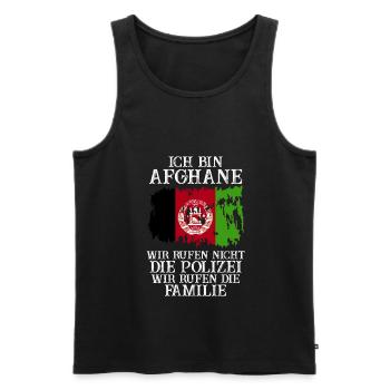 Afghanistan Afghane Afghanisches - Männer Premium Bio Tank Top - Schwarz - Vorne - AI Model Male 178 light (178cm)