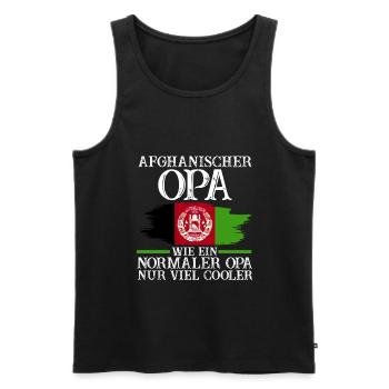 Afghanistanischer Opa Afghane Afghanistan - Männer Premium Bio Tank Top - Schwarz - Vorne - AI Model Male 178 light (178cm)