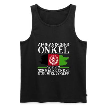 Afghane Onkel Afghanistan - Männer Premium Bio Tank Top - Schwarz - Vorne - AI Model Male 178 light (178cm)