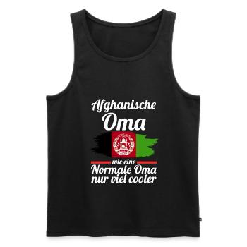 Afghanin Afghanistanische Oma Afghanistan - Männer Premium Bio Tank Top - Schwarz - Vorne - AI Model Male 178 light (178cm)
