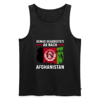 Urlaub Afghane Afghanistan - Männer Premium Bio Tank Top - Schwarz - Vorne - AI Model Male 178 light (178cm)