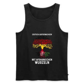 Deutschland Afghane Afghanisches Afghanistan - Männer Premium Bio Tank Top - Schwarz - Vorne - AI Model Male 178 light (178cm)