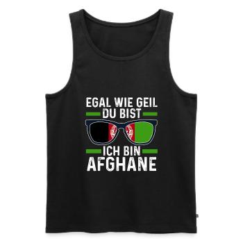 Afghane Afghanisches Afghanistan - Männer Premium Bio Tank Top - Schwarz - Vorne - AI Model Male 178 light (178cm)