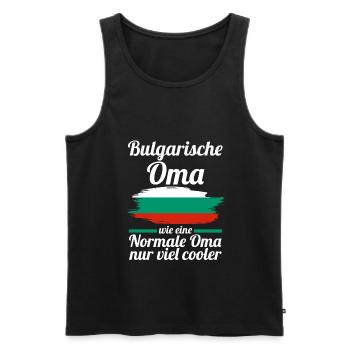 Balkan Bulgarin AmerikanischeOma Bulgarien - Männer Premium Bio Tank Top - Schwarz - Vorne - Michal (187cm)