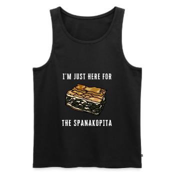 Spanakopita Greek Food Greece Greek - Men's Premium Organic Tank Top - black - Front - AI Model Male 178 light (178cm)