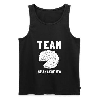 Spanakopita Greek Food Greece Greek - Men's Premium Organic Tank Top - black - Front - AI Model Male 178 light (178cm)