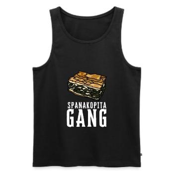 Spanakopita Greek Food Greece Greek - Men's Premium Organic Tank Top - black - Front - AI Model Male 178 light (178cm)