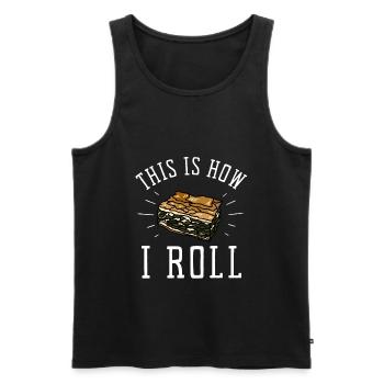 Spanakopita Greek Food Greece Greek - Men's Premium Organic Tank Top - black - Front - AI Model Male 178 light (178cm)