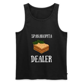 Spanakopita Greek Food Greece Greek - Men's Premium Organic Tank Top - black - Front - AI Model Male 178 light (178cm)
