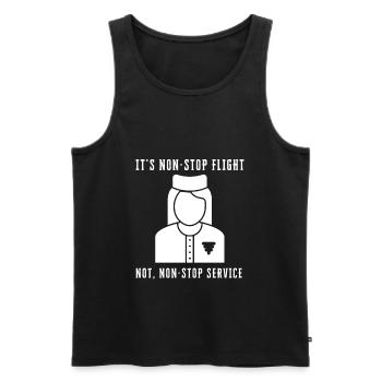 Flight Attendant Steward Stewardess Air Hostess - Männer Premium Bio Tank Top - Schwarz - Vorne - AI Model Male 178 light (178cm)
