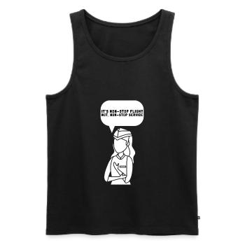 Flight Attendant Steward Stewardess Air Hostess - Männer Premium Bio Tank Top - Schwarz - Vorne - AI Model Male 178 light (178cm)