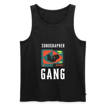 Sonographer Ultrasound Echography Sonography - Männer Premium Bio Tank Top - Schwarz - Vorne - AI Model Male 178 light (178cm)