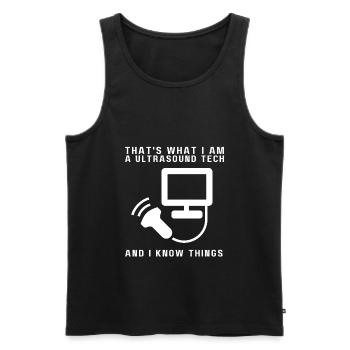 Sonographer Ultrasound Echography Sonography - Männer Premium Bio Tank Top - Schwarz - Vorne - AI Model Male 178 light (178cm)