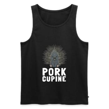 Porcupine Pig Hedgehog Rodent Hystricidae - Männer Premium Bio Tank Top - Schwarz - Vorne - Michal (187cm)