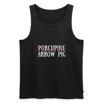 Porcupine Pig Hedgehog Rodent Hystricidae - Männer Premium Bio Tank Top - Schwarz - Vorne - Michal (187cm)