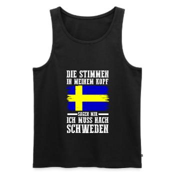 Skandinavien Schweden Schwede Schwedisch - Männer Premium Bio Tank Top - Schwarz - Vorne - Michal (187cm)