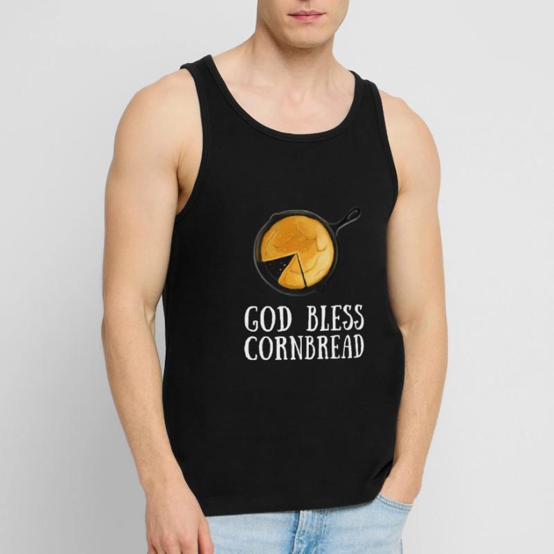 Cornbread Baking Cornmeal Muffins Batter Bread Männer Premium Bio Tank Top