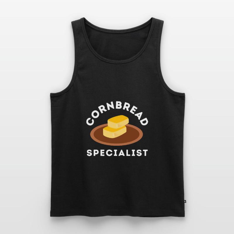 Cornbread Baking Cornmeal Muffins Batter Bread Männer Premium Bio Tank Top