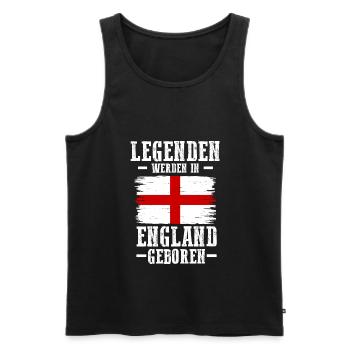England Engländer Englisches - Männer Premium Bio Tank Top - Schwarz - Vorne - Michal (187cm)