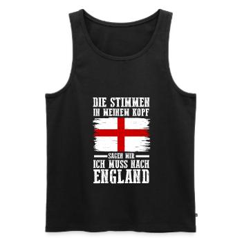 England Engländer Englisches - Männer Premium Bio Tank Top - Schwarz - Vorne - AI Model Male 178 light (178cm)