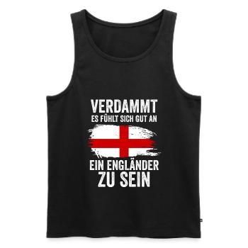 England Engländer Englisches - Männer Premium Bio Tank Top - Schwarz - Vorne - Michal (187cm)