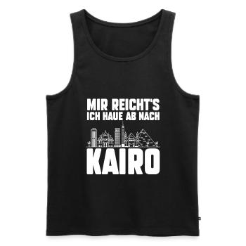 Mir reichts ich haue ab nach Kairo - Männer Premium Bio Tank Top - Schwarz - Vorne - Michal (187cm)