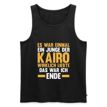 Es war einmal ein Junge der Kairo wirklich liebte - Männer Premium Bio Tank Top - Schwarz - Vorne - Michal (187cm)