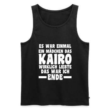 Es war einmal ein Mädchen das Kairo wirklich liebt - Männer Premium Bio Tank Top - Schwarz - Vorne - Michal (187cm)