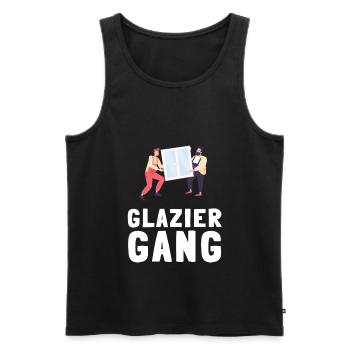 Glazier Glass Fitter And Glass Setter Window - Men's Premium Organic Tank Top - black - Front - AI Model Male 178 light (178cm)