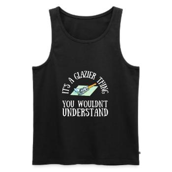 Glazier Glass Fitter And Glass Setter Window - Männer Premium Bio Tank Top - Schwarz - Vorne - AI Model Male 178 light (178cm)