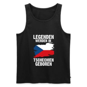 Tschechien Tscheche Tschechisches - Männer Premium Bio Tank Top - Schwarz - Vorne - Michal (187cm)