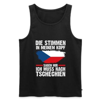 Tschechien Tscheche Tschechisches - Männer Premium Bio Tank Top - Schwarz - Vorne - Michal (187cm)