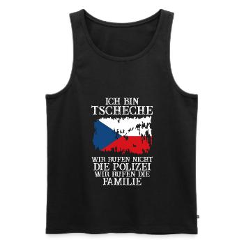 Tschechien Tscheche Tschechisches - Männer Premium Bio Tank Top - Schwarz - Vorne - Michal (187cm)