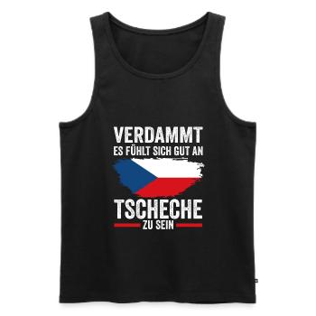 Tschechien Tscheche Tschechisches - Männer Premium Bio Tank Top - Schwarz - Vorne - Michal (187cm)