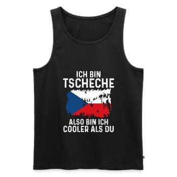 Tschechien Tscheche Tschechisches - Männer Premium Bio Tank Top - Schwarz - Vorne - AI Model Male 178 light (178cm)