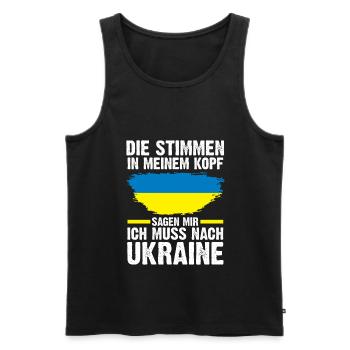 Ukraine Ukrainer Ukrainisches - Männer Premium Bio Tank Top - Schwarz - Vorne - Michal (187cm)