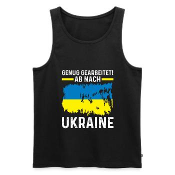 Urlaub Ukrainer Ukraine - Männer Premium Bio Tank Top - Schwarz - Vorne - Michal (187cm)
