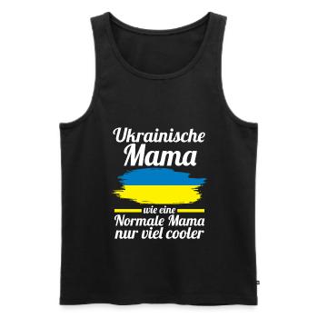 Ukrainerin Ukrainische Mama Ukraine Mutter - Männer Premium Bio Tank Top - Schwarz - Vorne - AI Model Male 178 light (178cm)
