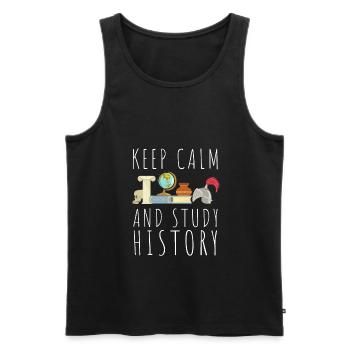 Research Historian Museum Curator And Archivist - Men's Premium Organic Tank Top - black - Front - AI Model Male 178 light (178cm)
