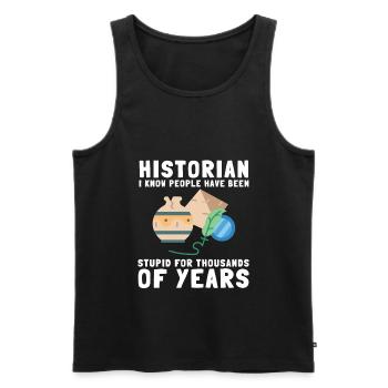 Research Historian Museum Curator And Archivist - Men's Premium Organic Tank Top - black - Front - AI Model Male 178 light (178cm)