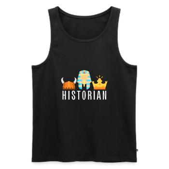 Research Historian Museum Curator And Archivist - Men's Premium Organic Tank Top - black - Front - AI Model Male 178 light (178cm)