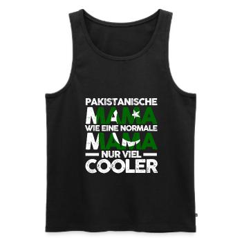 Pakistanerin Pakistanische Mama Pakistan Mutter - Männer Premium Bio Tank Top - Schwarz - Vorne - Michal (187cm)