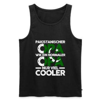 Pakistanischer Opa Pakistaner Pakistan - Männer Premium Bio Tank Top - Schwarz - Vorne - Michal (187cm)
