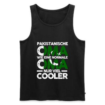 Pakistanerin Pakistanische Oma Pakistan - Männer Premium Bio Tank Top - Schwarz - Vorne - Michal (187cm)
