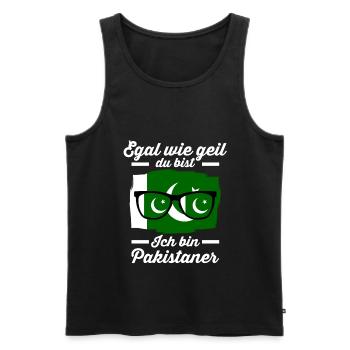 Pakistaner Pakistanisches Pakistan - Männer Premium Bio Tank Top - Schwarz - Vorne - Michal (187cm)