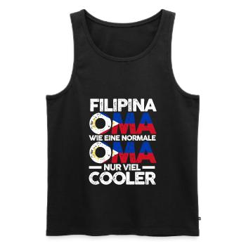 Filipina Philippinenische Oma Philippinen - Männer Premium Bio Tank Top - Schwarz - Vorne - Michal (187cm)