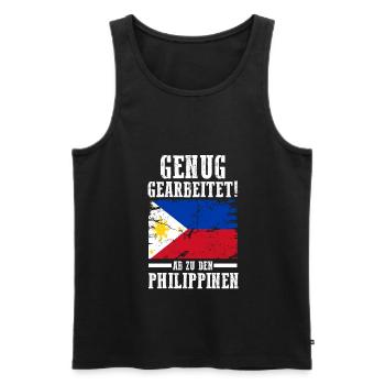 Urlaub Filipino Philippinen - Männer Premium Bio Tank Top - Schwarz - Vorne - Michal (187cm)