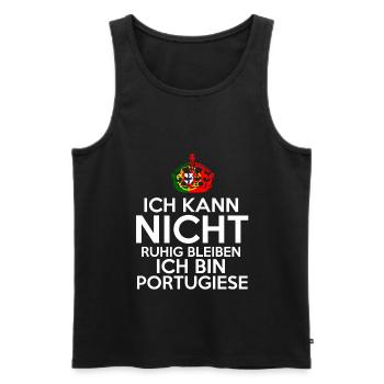 Portugal Portugiese Portugiesisches - Männer Premium Bio Tank Top - Schwarz - Vorne - Michal (187cm)