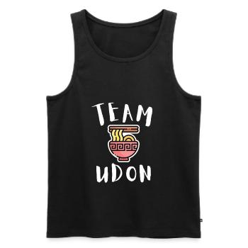 Udon Nouilles Japonaises Ramen Boîte de Nouilles Asiatiques - Débardeur bio Premium Homme - noir - Devant - AI Model Male 178 light (178cm)